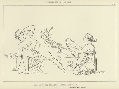 Pandora opening the Vase by John Flaxman